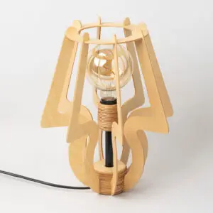 lampe tradi de tranche de bois